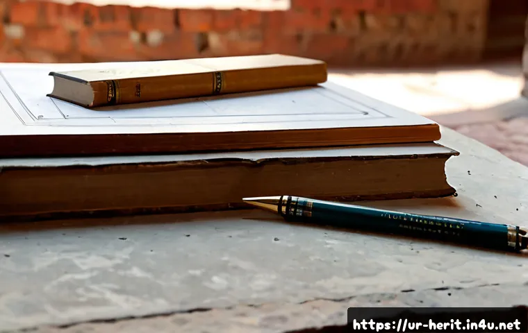 문화재수리 자격증 서적 추천 - Photorealistic study desk for a cultural heritage restoration certification candidate in Pakistan, a...